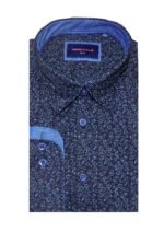 Πουκάμισο Μακρυμάνικο Μοτίβο Μπλε Μεγάλα Μεγέθη / Υπερμεγέθη GCM 3813 600