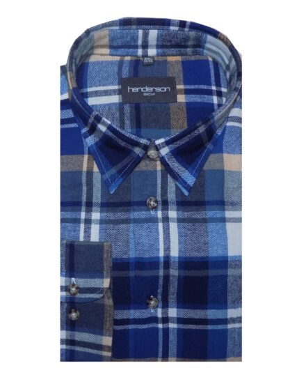 Πουκάμισο Μακρυμάνικο Καρό Μπλε Μεγάλα Μεγέθη / Υπερμεγέθη GCM 3842 600