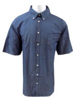 Πουκάμισο Κοντομάνικο Σκούρο Μπλε Μεγάλα Μεγέθη / Υπερμεγέθη GCM 3907