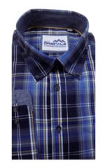 Πουκάμισο Μακρυμάνικο Καρό Μπλε Μαύρο Μεγάλα Μεγέθη  / Υπερμεγέθη GCM 4002 999