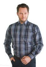 Πουκάμισο Μακρυμάνικο Καρό Μπλε Μαύρο Μεγάλα Μεγέθη  / Υπερμεγέθη GCM 4002 999