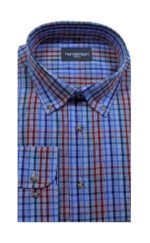 Πουκάμισο Μακρυμάνικο Καρό Πράσινο Μεγάλα Μεγέθη  / Υπερμεγέθη GCM 4033 750