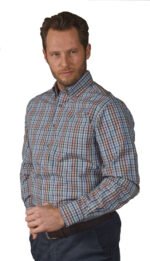 Πουκάμισο Μακρυμάνικο Καρό Πράσινο Μεγάλα Μεγέθη  / Υπερμεγέθη GCM 4033 750