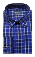 Πουκάμισο Μακρυμάνικο Καρό Μπλε Μεγάλα Μεγέθη  / Υπερμεγέθη GCM 4035 600