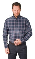 Πουκάμισο Μακρυμάνικο Καρό Πράσινο Μεγάλα Μεγέθη  / Υπερμεγέθη GCM 4037 750