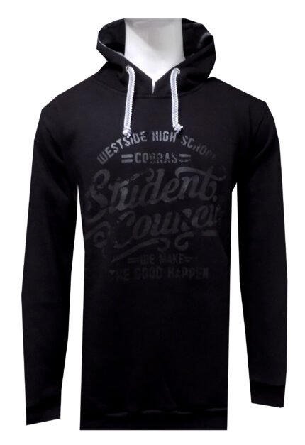 Μπλούζα Μακρυμάνικη Φούτερ Μαύρη Μεγάλα Μεγέθη / Υπερμεγέθη CRG 88280