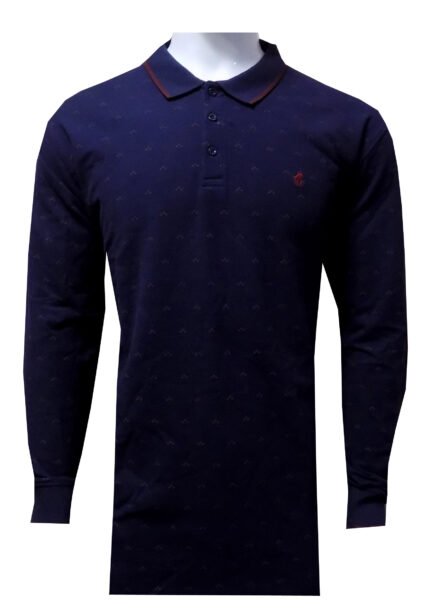 Μπλούζα Μακρυμάνικη Πικέ Σκούρο Μπλε Μεγάλα Μεγέθη / Υπερμεγέθη FR 720 577