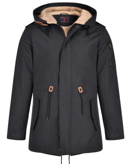 Μπουφάν Παρκά Μαύρο Μεγάλα Μεγέθη / Υπερμεγέθη KBS KV 112