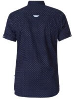 Πουκάμισο Κοντομάνικο Μοτίβο Σκούρο Μπλε Μεγάλα Μεγέθη / Υπερμεγέθη KS10104