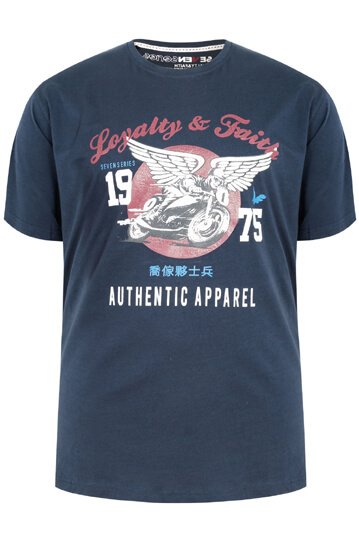 Μπλούζα Κοντομάνικη Μακό Σκούρο Μπλε Μεγάλα Μεγέθη / Υπερμεγέθη  MAILTO