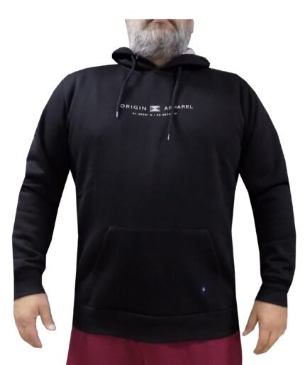 Μπλούζα Μακρυμάνικη Φούτερ Μαύρη Μεγάλα Μεγέθη / Υπερμεγέθη ORG 231 071