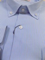 Πουκάμισο Μακρυμάνικο Ριγέ Γαλάζιο Μεγάλα Μεγέθη / Υπερμεγέθη PG 27747 01