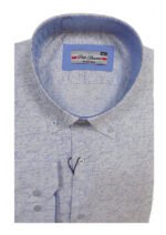 Πουκάμισο Μακρυμάνικο Μοτίβο Λευκό Μεγάλα Μεγέθη / Υπερμεγέθη PG 29516 01